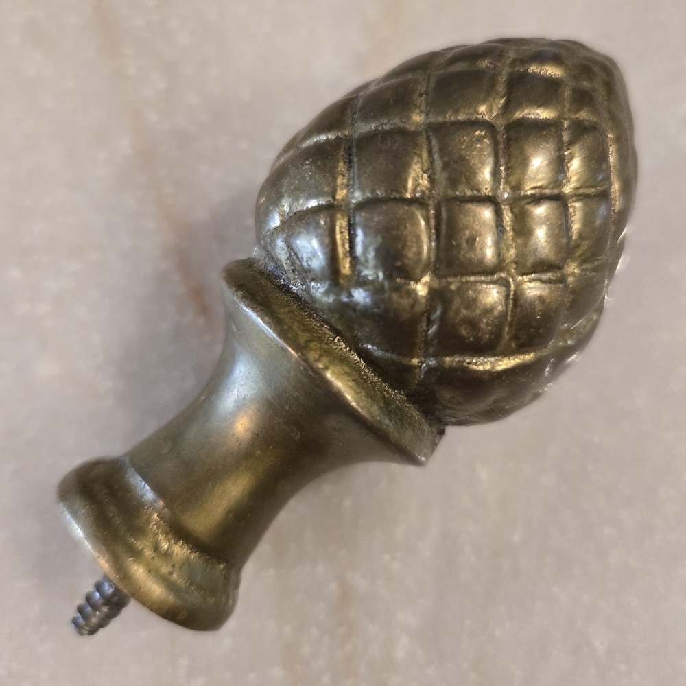 Antique Brass Acorn Finial